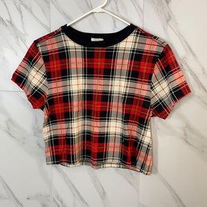 plaid crop top